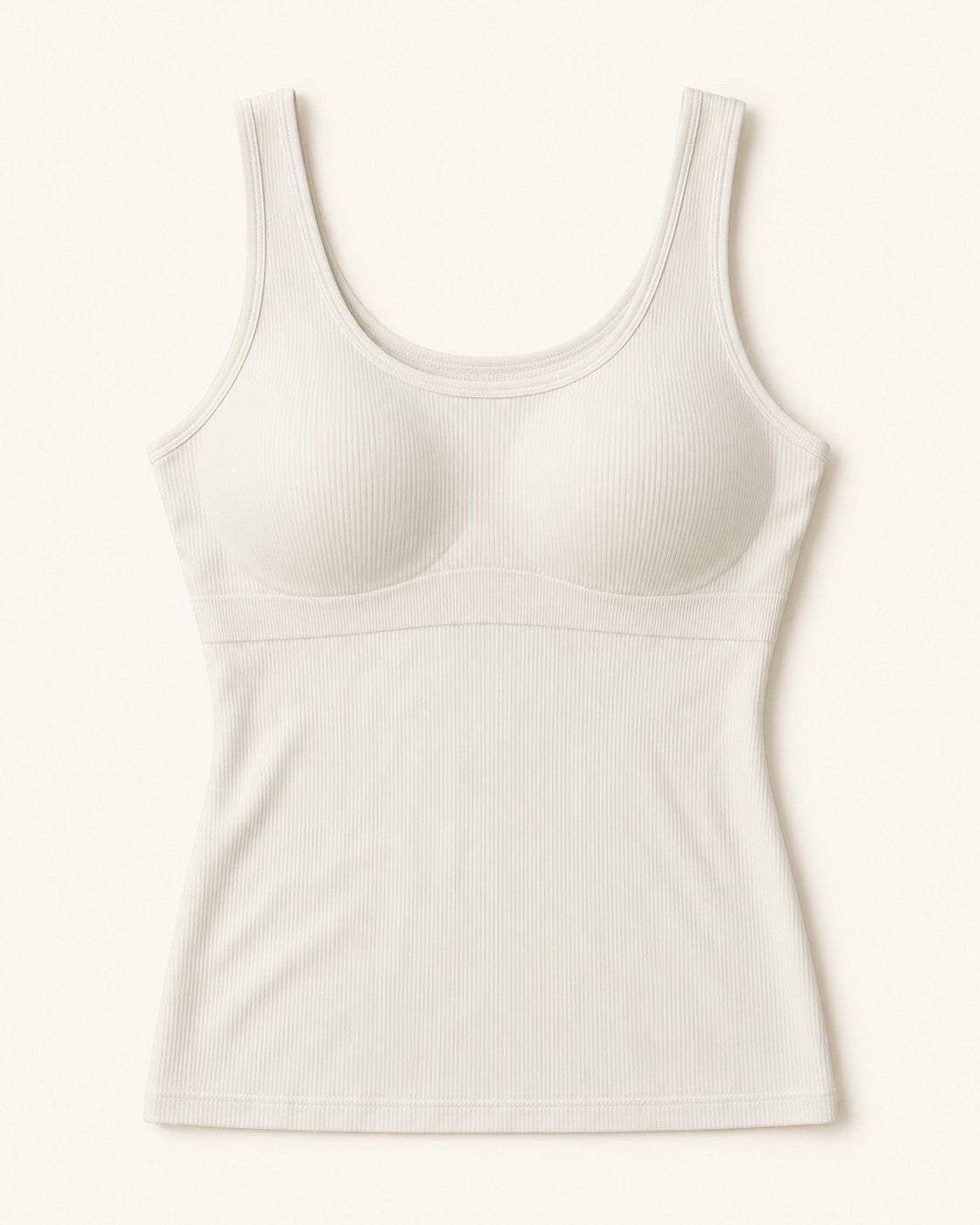 Débardeur Jeanne Sauge à soutien-gorge intégré sans armature, coloris blanc