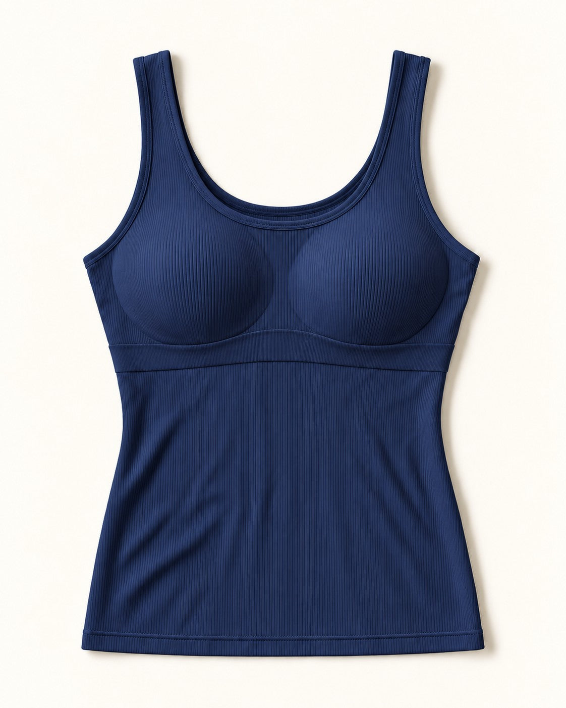 Débardeur Jeanne Sauge à soutien-gorge intégré sans armature, coloris bleu marine