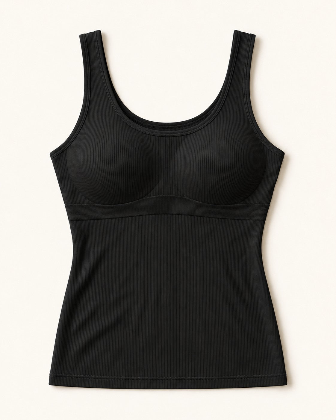 Débardeur Jeanne Sauge à soutien-gorge intégré sans armature, coloris noir